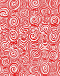 Bold Red Swirl Candy Ribbon Rug