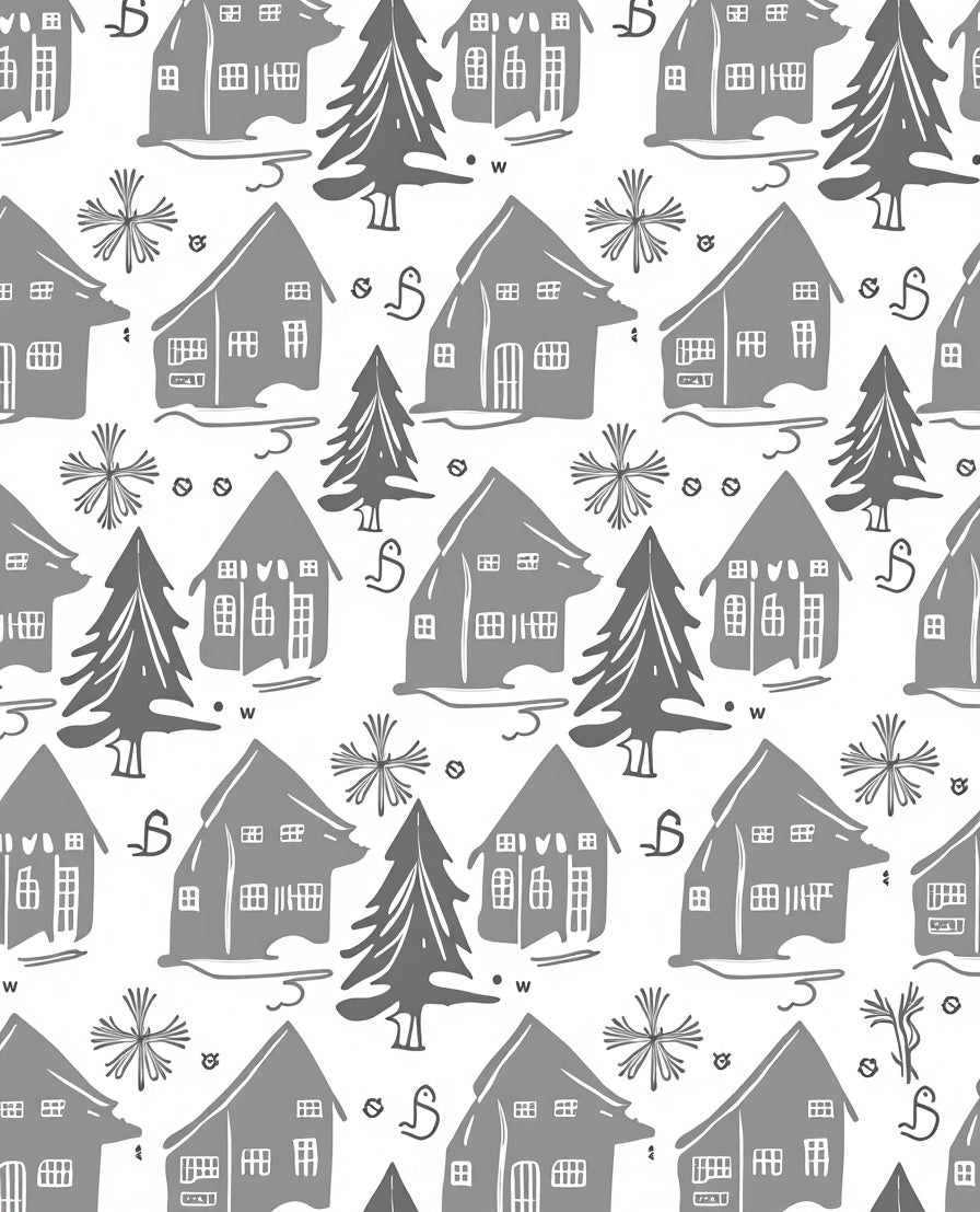 Whimsical Village Winter Collection Rug