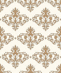 Gold Neutral Baroque Floral Medallion Rug