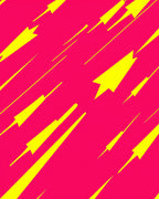 Electric Yellow Comet Trail Rug