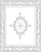 Ornate Sunburst Scroll Border Rug