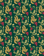 Ornate Gold Leaf Berry Garland Rug
