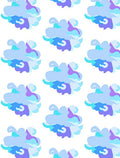 Abstract Blue Purple Cloud Cluster Rug