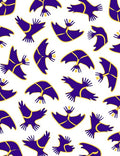 Deep Purple Bird Flock Repeating Rug
