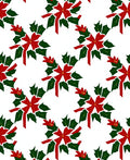 Holiday Red Holly Leaf Wreath Rug