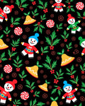 Festive Snowmen Holly Berry Bells Rug