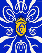 Royal Blue Golden Crest Embrace Rug
