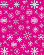 Vibrant Pink Snowflake Scatter Rug
