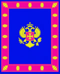 Royal Blue Golden Double Eagle Medallion Rug