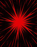 Vibrant Red Burst Abstract Rug