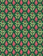 Emerald Pink Floral Medallion Symmetry Rug
