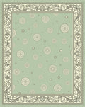 Pale Green Medallion Border Rug