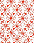 Bold Orange Floral Lattice Rug