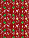 Red Green Gift Box Lucky Clover Rug