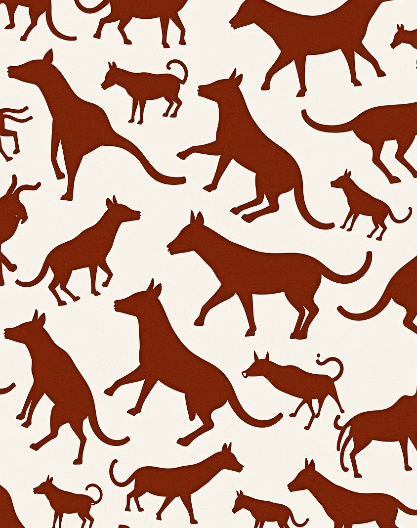 Brown Silhouette Canine Park Companion Rug