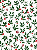 Christmas Holly Berry Branch Repeat Rug