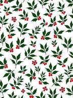 Christmas Holly Berry Branch Repeat Rug