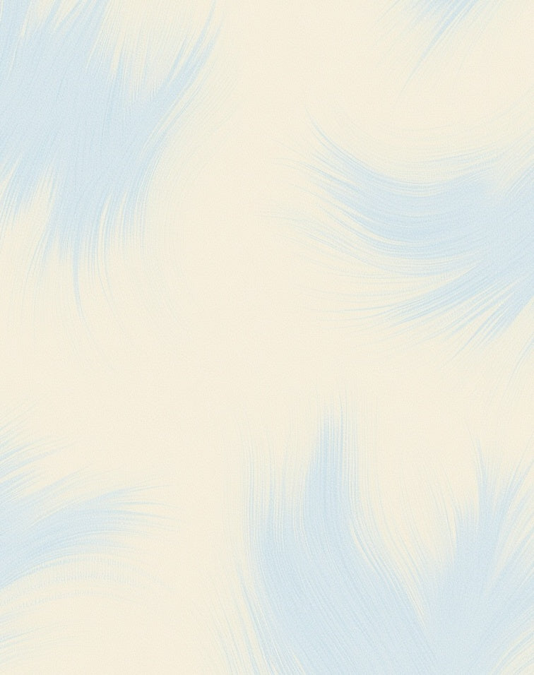 Soft Cream Sky Feather Abstract Rug