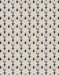 Neutral Earthy Diamond Floral Arrangement Rug