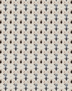 Neutral Earthy Diamond Floral Arrangement Rug