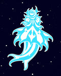 Celestial Blue Starry Night Creature Rug