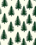 Dark Green Christmas Trees Repeating Design Rug
