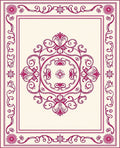 Ornate Ruby Vine Medallion Rug