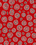 Red Swirled Peppermint Candy Rug