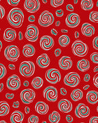 Red Swirled Peppermint Candy Rug