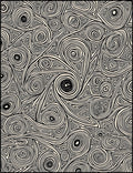 Ink Swirls on Cream Rug