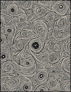 Ink Swirls on Cream Rug