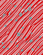 Red White Swirl Starburst Streamer Rug