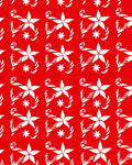 White Star Candy Cane Festive Holidays Red Rug