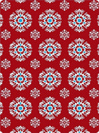 Crimson Red Snowflake Scatter Rug