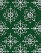 Emerald Snowflakes All Over Rug