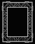 Art Deco Frame Geometric White Rug