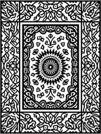 Intricate Black White Mandalas Border Rug