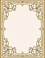 Golden Floral Scrollwork Border Rug