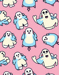 Pink Ghost Pals All-Over Rug