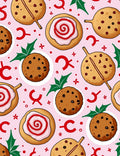Pink Christmas Cookie Swirl Holly Rug