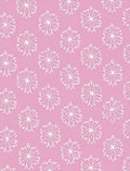 White Floral Mandala Pink Background Rug