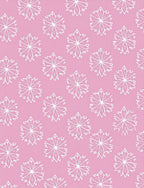 White Floral Mandala Pink Background Rug