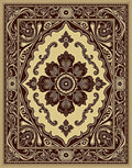 Rich Bronze Floral Medallion Radiance Rug