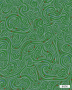 Verdant Swirls With Red Berry Accents Rug