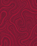 Crimson Swirling Abstract Waves Rug