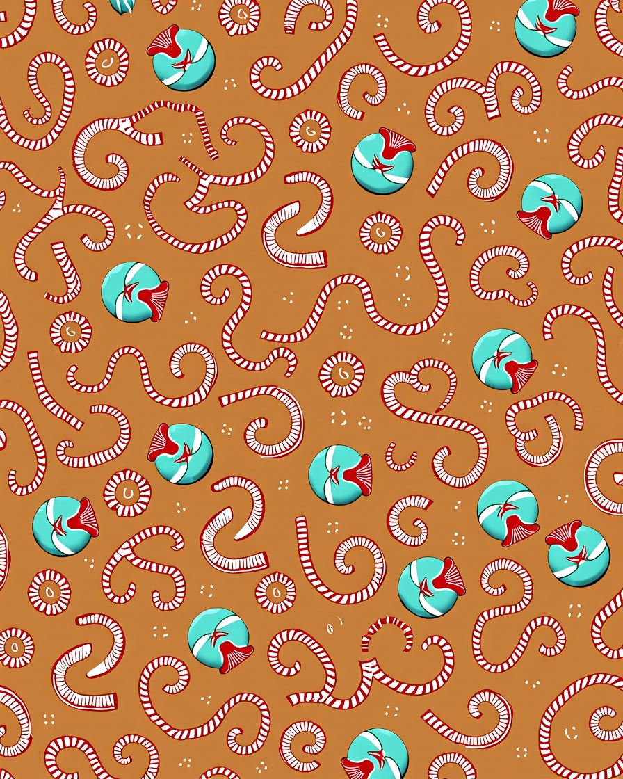 Holiday Candy Swirls And Rounds Rug