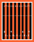 Bold Orange Black Stripe Scoreboard Rug
