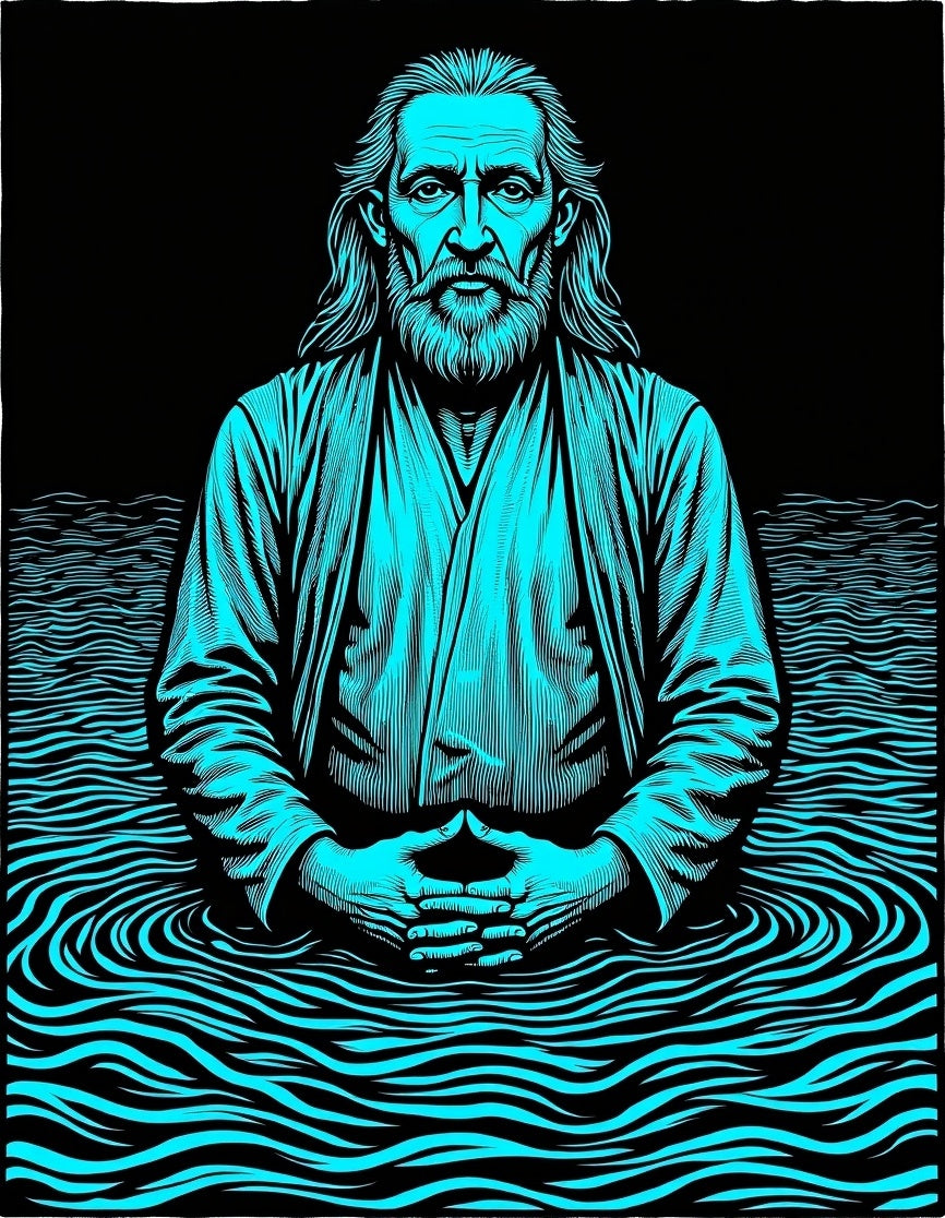 Serene Sage Aqua Ripples Rug