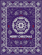 Purple White Floral Snowflake Medallion Rug