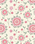 Pink Floral Garden Medallion Rug